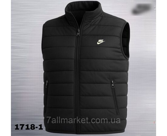 Жилетка демісезонна чоловіча стьобана Найк розміри 46-54 (3цв) "REMAIN" купити недорого від прямого постачальника, зображення 2