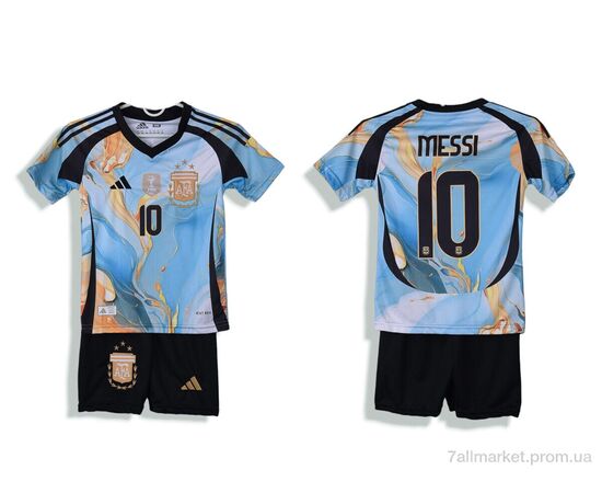 Фотография Спортивный костюм детский Лето 574 Messi блакитний (10 шт. р.сетка 104-176) "Presto" недорого оптом от прямого поставщика, изображение 4