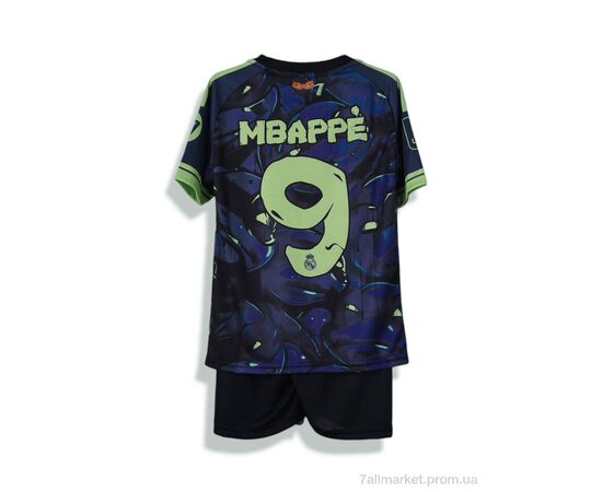 Фотография Спортивный костюм детский Лето 577 MBAPPE синьо-зелений (10 шт. р.сетка 104-176) "Presto" недорого оптом от прямого поставщика, изображение 3