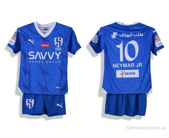 Фотография Спортивный костюм детский Лето 579 Neymar блакитно-білий (8 шт. р.сетка 116-176) "Presto" недорого оптом от прямого поставщика, изображение 4