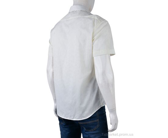 Чоловіча сорочка Літо PO-538 (12527) beige (20 шт. р.сітка38-43) "Obuvok" недорого оптом від прямого постачальника, зображення 2