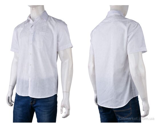 Чоловіча сорочка Літо PO-539 (12527) white (20 шт. р.сітка38-43) "Obuvok" недорого оптом від прямого постачальника, зображення 3