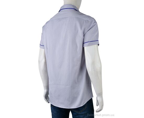 Чоловіча сорочка Літо PO-147 (12527) violet (12 шт. р.сіткаS-3XL) "Obuvok" недорого оптом від прямого постачальника, зображення 2