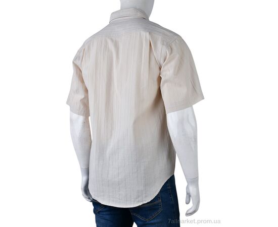Чоловіча сорочка Літо 12140 (12527) beige (10 шт. р.сітка39-45) "Obuvok" недорого оптом від прямого постачальника, зображення 2