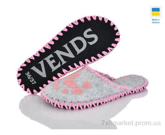 Фотография Тапки женские для дома Весна/осень 204W сірий (9 пар р.36-41) "Active" недорого оптом от прямого поставщика, изображение 2