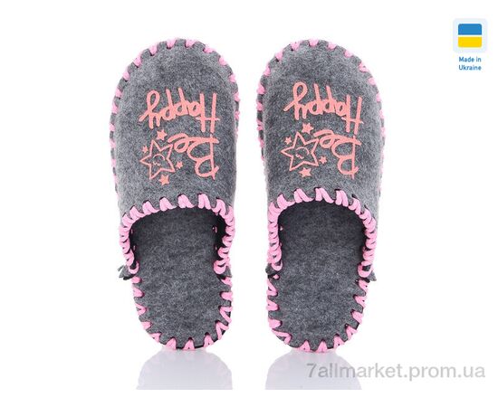 Тапки жіночі для будинку Весна/осінь 266W сірий (9 пар р.36-41) "Active" недорого оптом від прямого постачальника, зображення 2