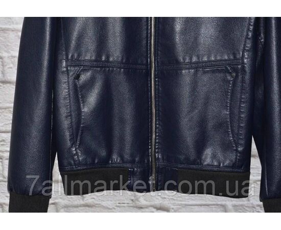 Куртка-бомбер чоловіча шкірозамінна демісезонна, розміри 48-58 (3цв) "FUDIAO" недорого від прямого постачальника, зображення 4