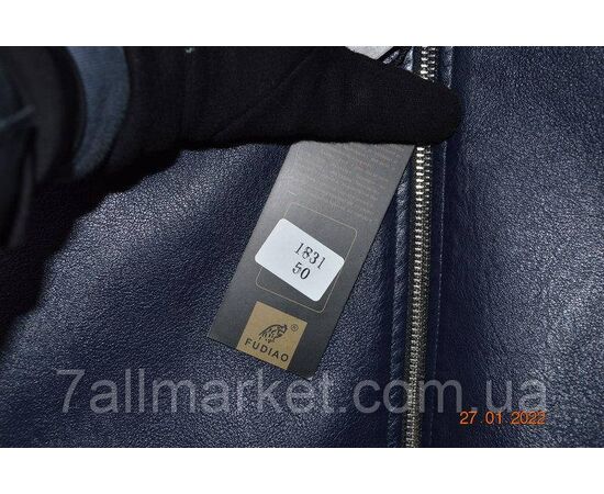 Куртка-бомбер чоловіча шкірозамінна демісезонна, розміри 48-58 (3цв) "FUDIAO" недорого від прямого постачальника, зображення 5