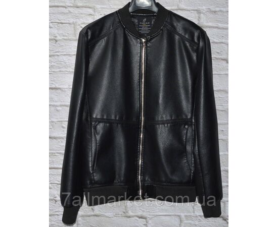 Куртка-бомбер чоловіча шкірозамінна демісезонна, розміри 48-58 (3цв) "FUDIAO" недорого від прямого постачальника, зображення 3