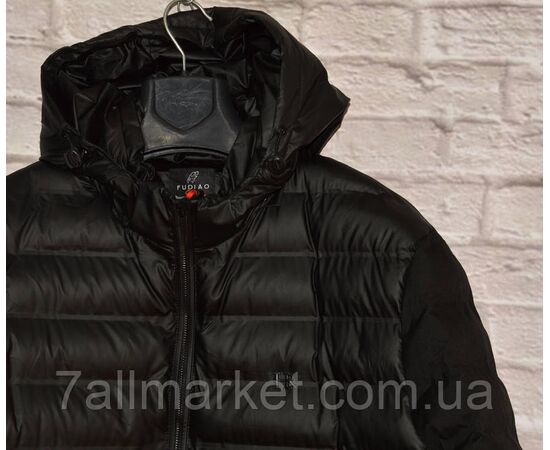 Куртка чоловіча демісезонна стьобана, з капюшоном розміри 60-68 "FUDIAO" недорого від прямого постачальника, зображення 4