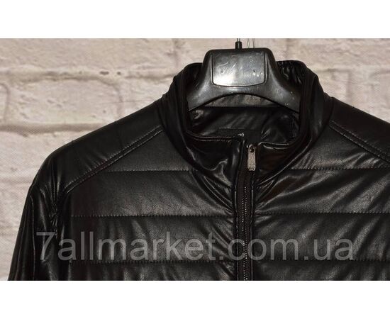 Куртка чоловіча шкірозамінника, на блискавці розміри 60-68 "FUDIAO" недорого від прямого постачальника, зображення 4