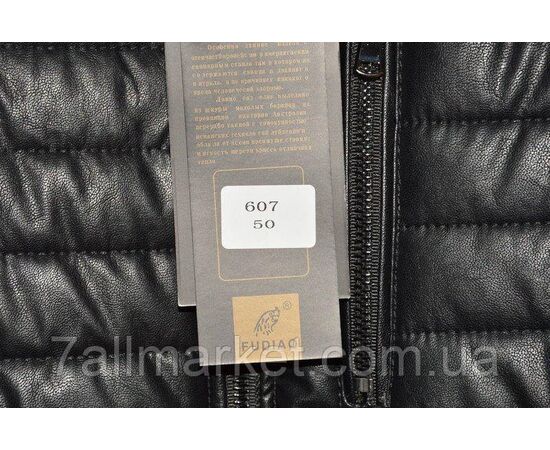 Куртка чоловіча шкірозамінника, на блискавці розміри 48-58 "FUDIAO" недорого від прямого постачальника, зображення 4