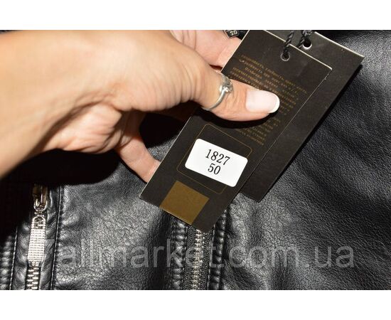 Куртка чоловіча шкірозамінника, на блискавці розміри 48-58 "FUDIAO" недорого від прямого постачальника, зображення 4