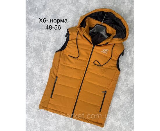 Фотография Жилетка мужская демисезонная стёганая, размеры 48-56 (3цв) "L&K" купить недорого от прямого поставщика, изображение 3