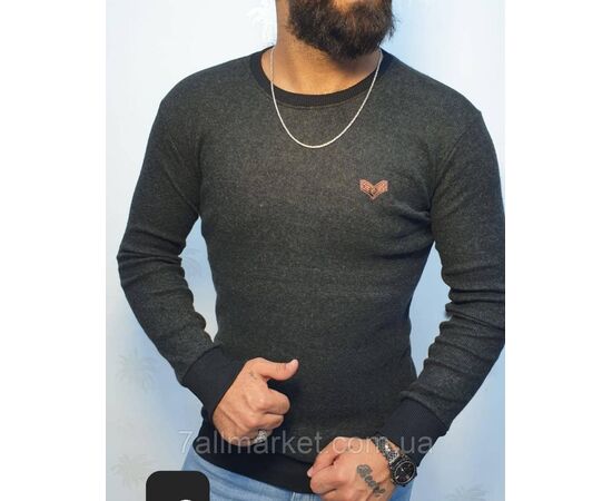Джемпер чоловічий кашеміровий однотонний р. S-XXL (8.кв) "MODY" купити недорого від прямого постачальника, зображення 3
