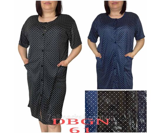 Халат жіночий домашній р-ри 52-60 (мікс кв)"NICOLAS" купити недорого від прямого постачальника, зображення 2