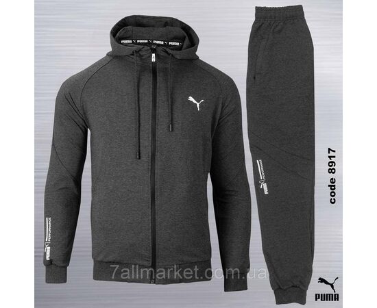 Фотография Спортивный мужской костюм на молнии PUMA размеры S-2XL (4цв) "REMAIN" недорого от прямого поставщика, изображение 2