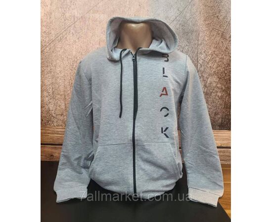 Фотография Кофта мужская  на молнии с капюшоном р-ры M-2XL (5цв) "MODY" недорого от прямого поставщика, изображение 2