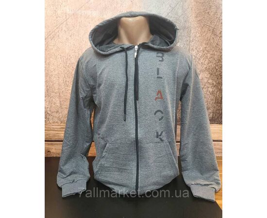 Фотография Кофта мужская  на молнии с капюшоном р-ры M-2XL (5цв) "MODY" недорого от прямого поставщика, изображение 4