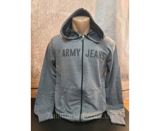 Фотография Кофта мужская  на молнии с капюшоном р-ры M-2XL (4цв) "MODY" недорого от прямого поставщика, изображение 4