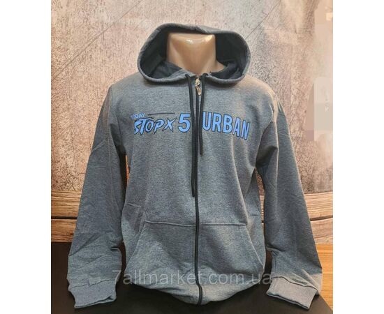 Фотография Кофта мужская  на молнии с капюшоном р-ры M-2XL (4цв) "MODY" недорого от прямого поставщика, изображение 3