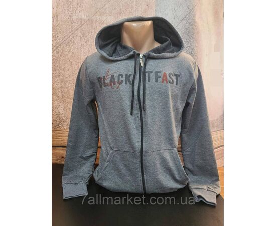 Фотография Кофта мужская  на молнии с капюшоном р-ры M-2XL (2цв) "MODY" недорого от прямого поставщика, изображение 2