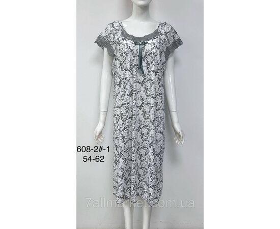 Фотография Ночная рубашка женская/батал размеры 54-62 (2цв)"FLOWER" купить недорого от прямого поставщика, изображение 2
