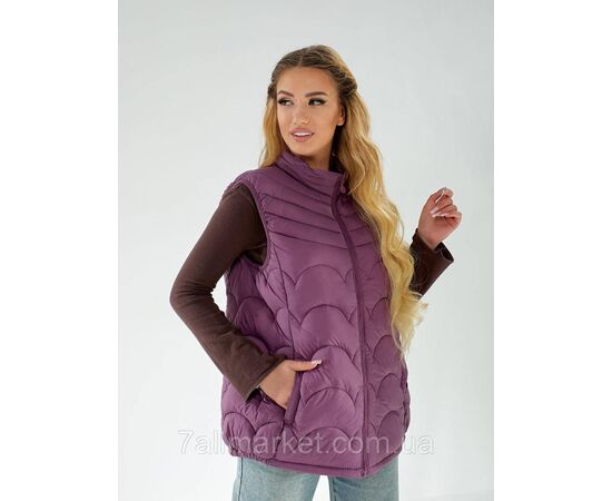 Фотография Жилетка женская плащевка без капюшона размеры 46-52 (3цв) "MODY" недорого от прямого поставщика, изображение 3