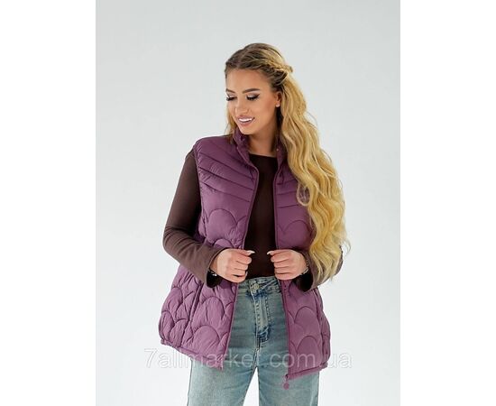 Фотография Жилетка женская плащевка без капюшона размеры 46-52 (3цв) "MODY" недорого от прямого поставщика, изображение 4