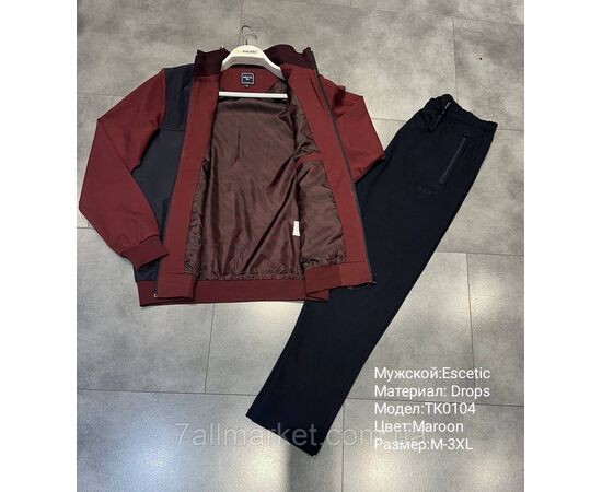 Фотография Спортивный мужской костюм ESCETIC размеры  M-3XL (10цв) "REMAIN" купить недорого от прямого поставщика, изображение 3