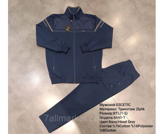 Фотография Спортивный мужской костюм ESCETIC батал  размеры 54-62 (6цв) "REMAIN" купить недорого от прямого поставщика, изображение 4