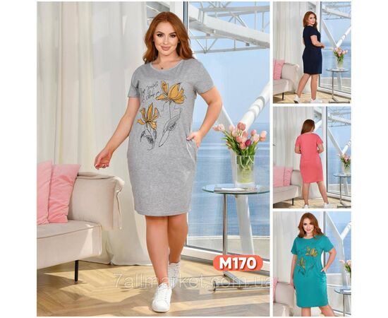 Фотография Платье домашнее женское, размеры 3XL-5XL (микс цв)"STELLA" недорого от прямого поставщика, изображение 3