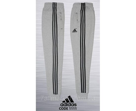 Фотография Спортивные штаны мужские на флисе с лампасами Адидас размеры S-2XL (2цв) "REMAIN" недорого от прямого поставщика, изображение 2