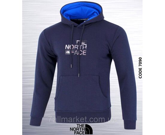 Фотография Батник-худи мужской на флисе Норт Фейс батал  размеры 2XL-6XL (3цв) "REMAIN" недорого от прямого поставщика, изображение 2