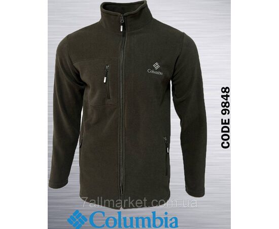 Фотография Кофта спортивная мужская на молнии флисовая COLUMBIA р-ры S-2XL (3цв) "REMAIN" недорого от прямого поставщика, изображение 2