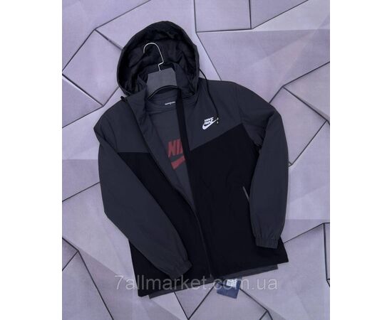 Фотография Ветровка мужская молодёжная с капюшоном р-ры XL-5XL (2цв) "MACCALI" недорого от прямого поставщика, изображение 2