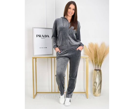 Спортивний костюм жіночий велюр розміри M-3XL (44-52) (мікс цв) "NICOLAS" недорого від прямого постачальника, зображення 4