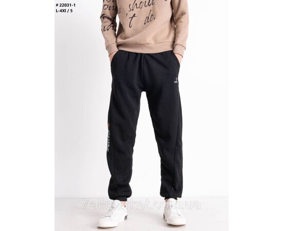 Фотография Спортивные штаны мужские на манжете/флис размеры L-4XL(3 цв) "NICOLAS" недорого от прямого поставщика, изображение 2