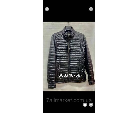 Куртка чоловіча демісезонна шкірозамінника, розміри 48-58 (2кв)"FUDIAO" недорого від прямого постачальника, зображення 2