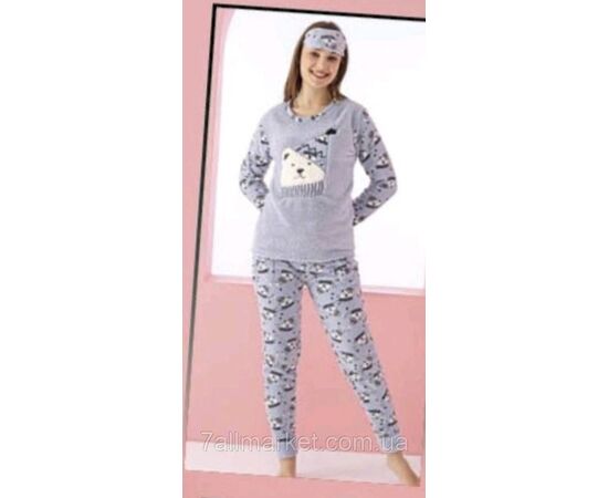 Фотография Пижама женская флис/махра Мишка размеры M-2XL (3цв) "MODY" купить недорого от прямого поставщика, изображение 3