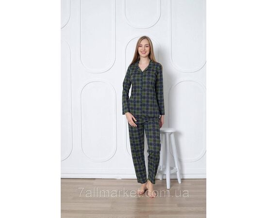Фотография Пижама женская коттоновая в клетку размеры M-2XL (4цв) "MODY" купить недорого от прямого поставщика, изображение 3
