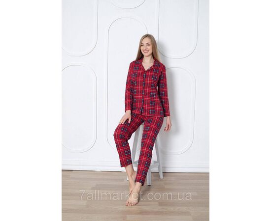 Фотография Пижама женская коттоновая в клетку размеры M-2XL (4цв) "MODY" купить недорого от прямого поставщика, изображение 4