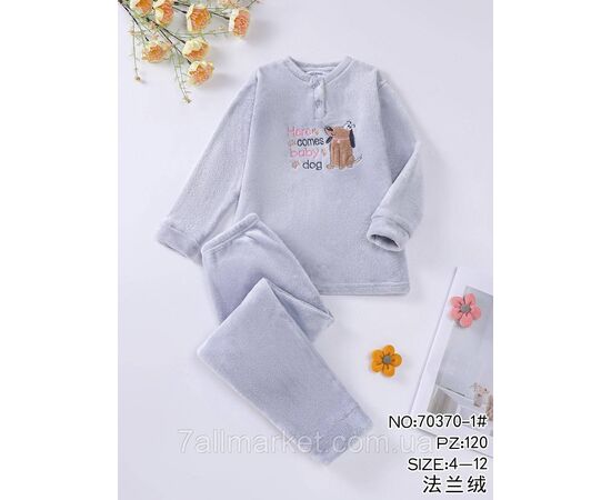 Піжама підліткова на дівчинку розміри 4-12 (3кв)"FLOWER" недорого від прямого постачальника, зображення 2