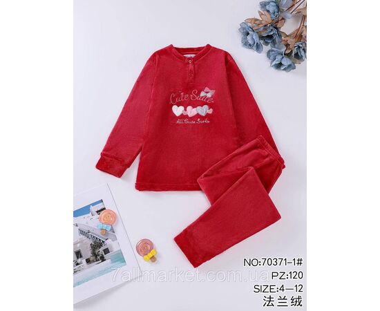 Піжама підліткова на дівчинку розміри 4-12 (3кв)"FLOWER" недорого від прямого постачальника, зображення 3