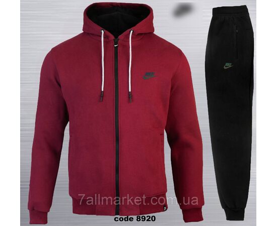 Фотография Спортивный мужской костюм на флисе Найк  размеры S-2XL (3цв) "REMAIN" недорого от прямого поставщика, изображение 2