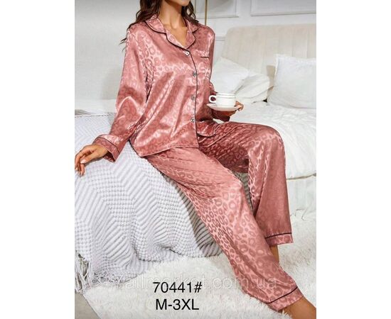 Піжама жіноча шовк р-ри M-3XL (5кв)"FLOWER" купити недорого від прямого постачальника, зображення 2