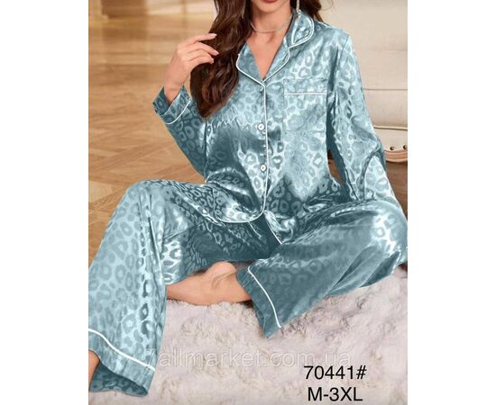 Піжама жіноча шовк р-ри M-3XL (5кв)"FLOWER" купити недорого від прямого постачальника, зображення 3