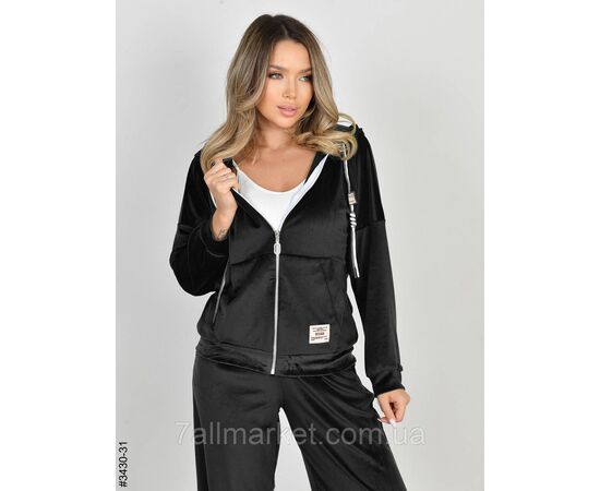 Спортивний костюм жіночий на блискавці велюр норма 44,46,48 (9кв) "NOWEMBER", зображення 3