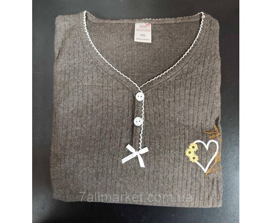 Піжама жіноча кашемірова розміри XL-5XL (7кв) "MODY" купити недорого від прямого постачальника, зображення 3