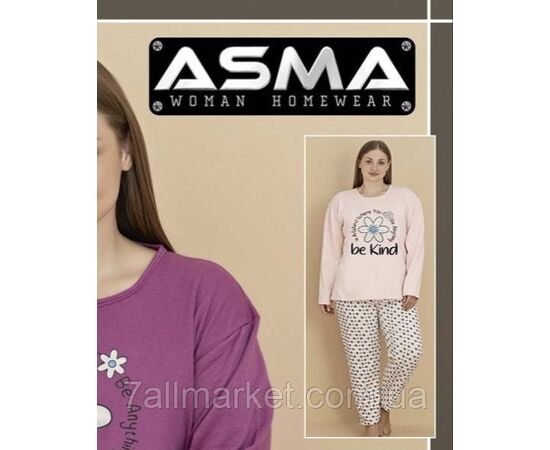 Піжама жіноча байкова, розміри L-4XL (3 кв) "MODY" купити недорого від прямого постачальника, зображення 3